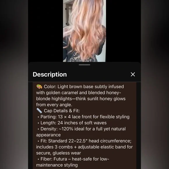 Citrine Melt Wig Chelsey Smith Crowns - Picture 7 of 8